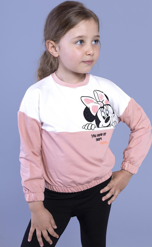 Toontoy Kız Çocuk Garnili Baskılı Sweatshirt