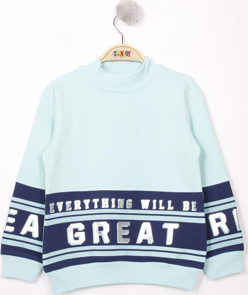 Toontoy Kız Çocuk Great Baskılı Sweatshirt