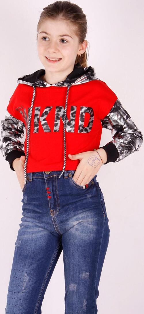 Toontoy Kız Çocuk Kamuflaj Desenli Kapşonlu Sweatshirt