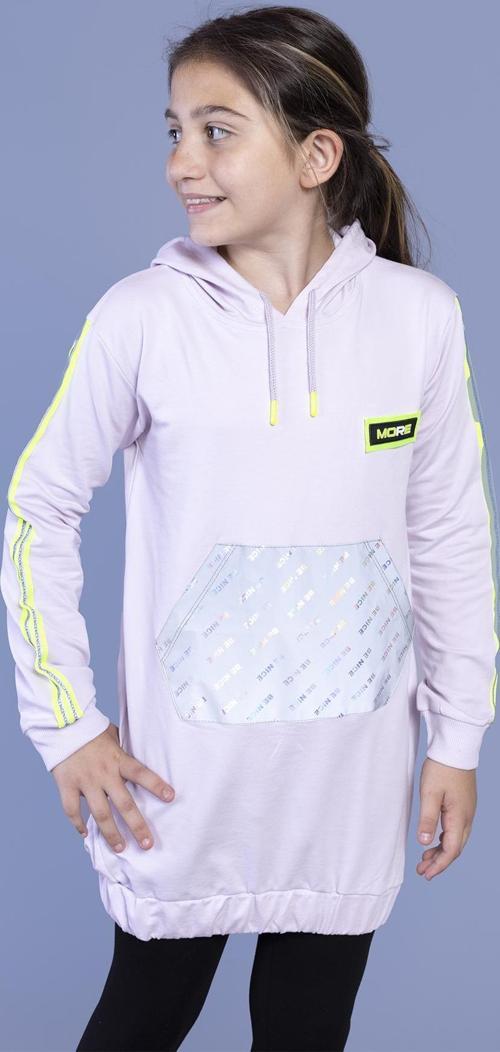 Toontoy Kız Çocuk Kanguru Cepli Reflektör Detaylı Sweatshirt