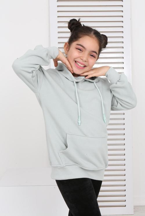 Toontoy Kız Çocuk Kanguru Cepli Sweatshirt