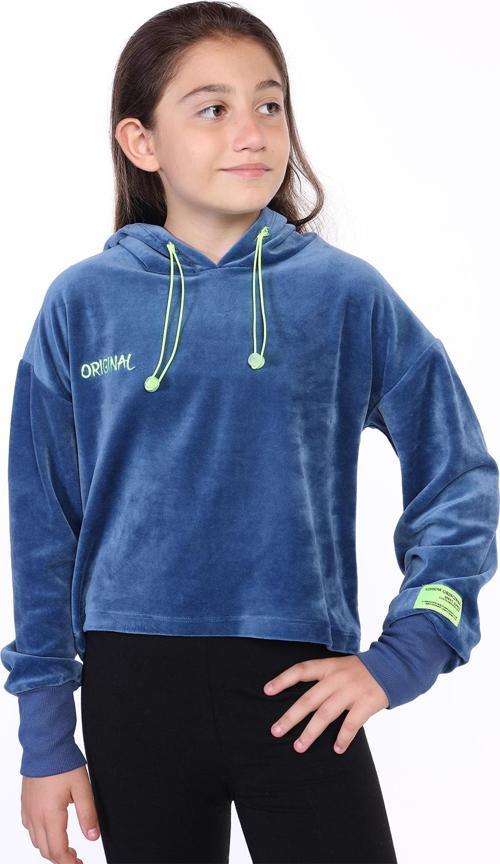 Toontoy Kız Çocuk Kapüşonlu Kadife Sweatshirt
