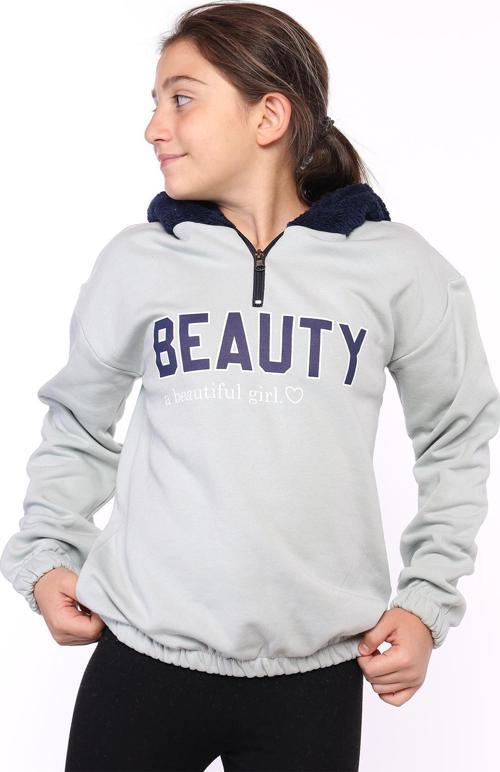 Toontoy Kız Çocuk Kapüşonlu Baskılı Sweatshirt