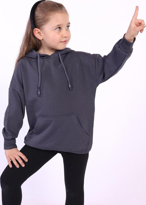 Toontoy Kız Çocuk Kanguru Cepli Sweatshirt