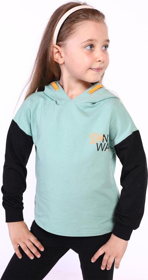 Toontoy Kız Çocuk Kapüşonlu Blok Renkli Sweatshirt