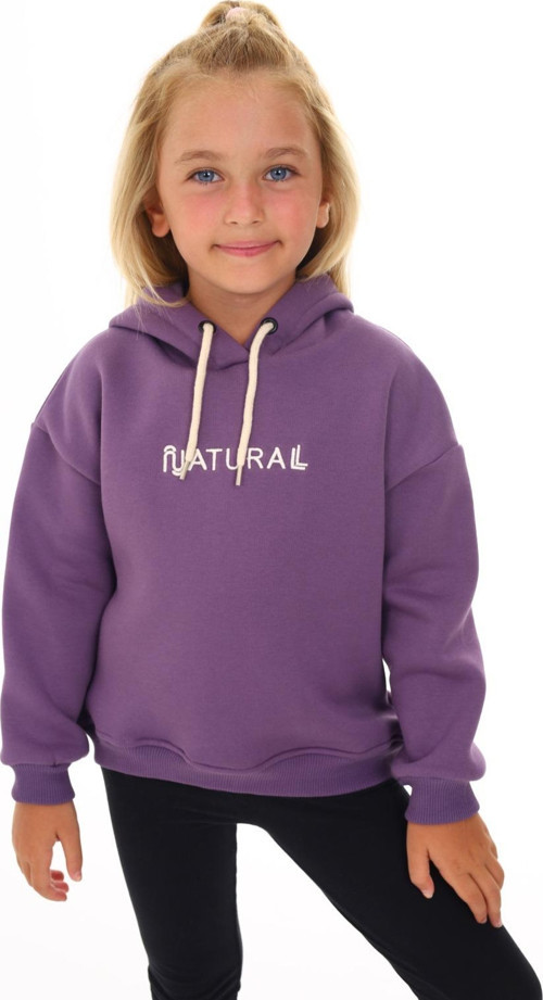 Toontoy Kız Çocuk Kapüşonlu Natural Nakışlı Sweatshirt