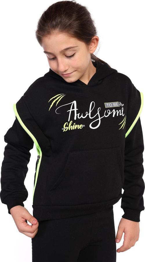 Toontoy Kız Çocuk Kapüşonlu Fermuar Detaylı Baskılı Sweatshirt