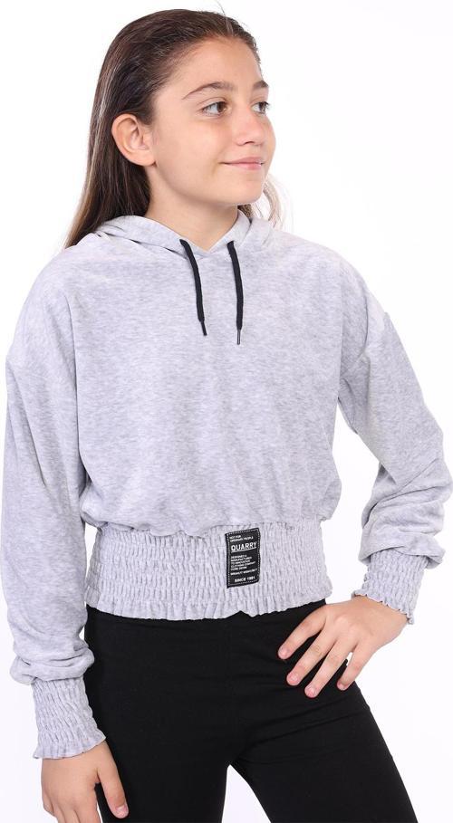 Toontoy Kız Çocuk Kapüşonlu Kadife Sweatshirt