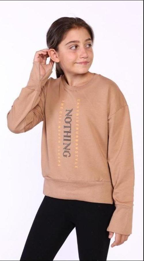 Toontoy Kız Çocuk Nakış Detaylı Sweatshirt