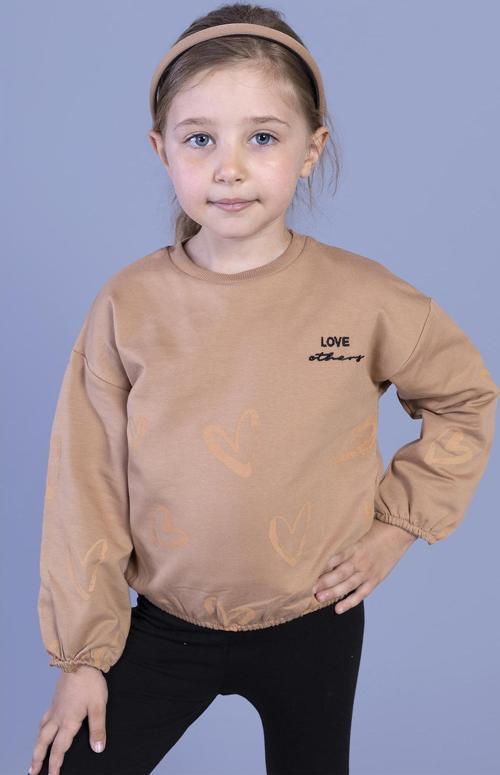 Toontoy Kız Çocuk Nakışlı Büzgü Detaylı Sweatshirt