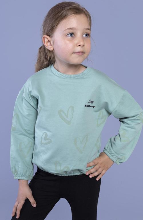 Toontoy Kız Çocuk Nakışlı Büzgü Detaylı Sweatshirt