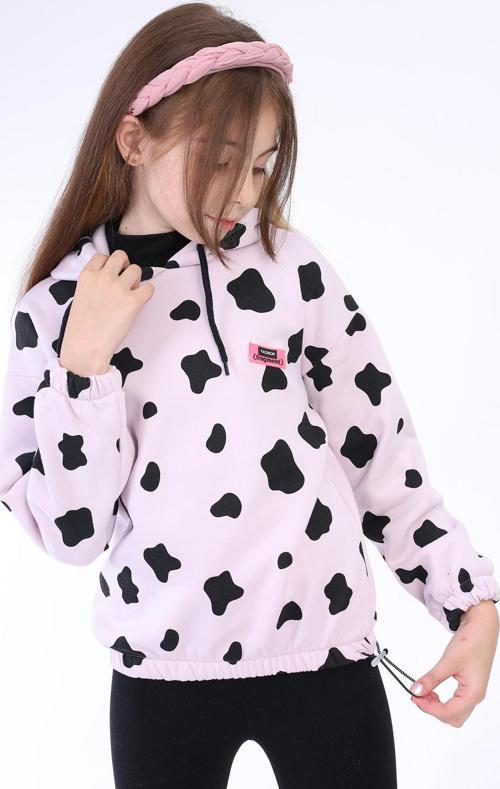 Toontoy Kız Çocuk Komple İnek Baskılı Sweatshirt
