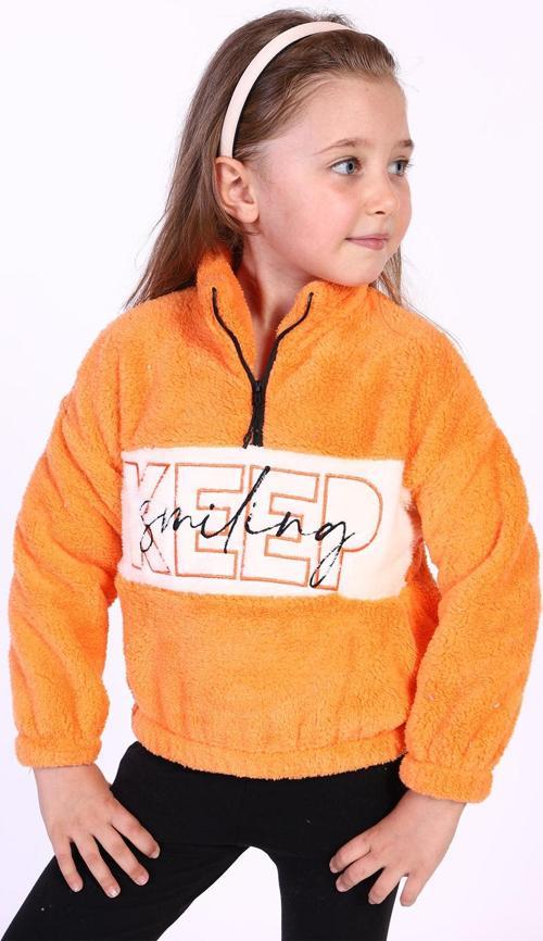 Toontoy Kız Çocuk Nakışlı Peluş Sweatshirt