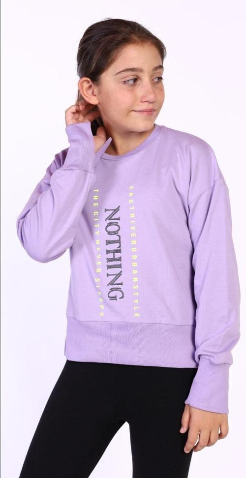 Toontoy Kız Çocuk Nakış Detaylı Sweatshirt