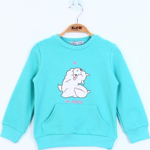 Toontoy Kız Çocuk Kuzu Baskılı Sweatshirt 