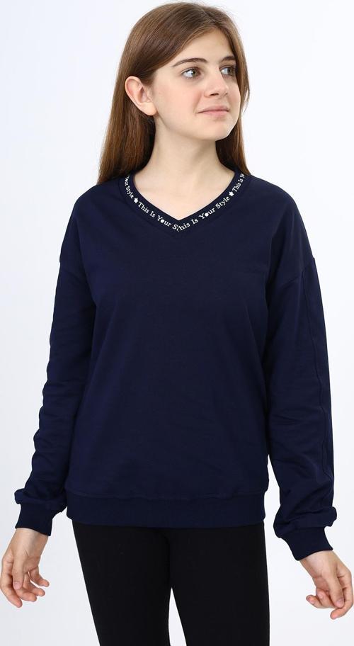 Toontoy Kız Çocuk Okul Baskılı Sweatshirt