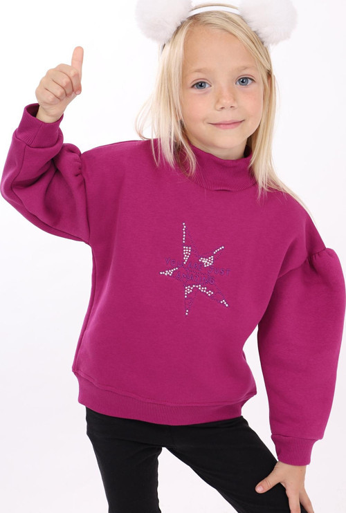 Toontoy Kız Çocuk Nakışlı Sweatshirt