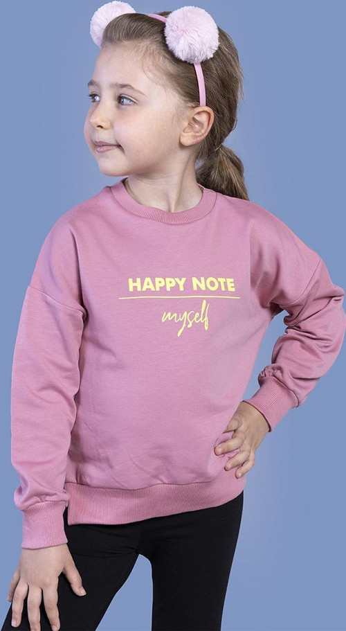 Toontoy Kız Çocuk Sırtı Baskılı Sweatshirt