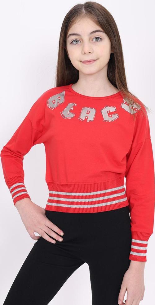 Toontoy Kız Çocuk Sweatshirt Black Varak Baskılı