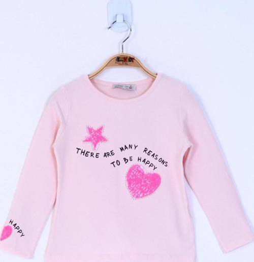 Toontoy Kız Çocuk Pul İşlemeli Sweatshirt 