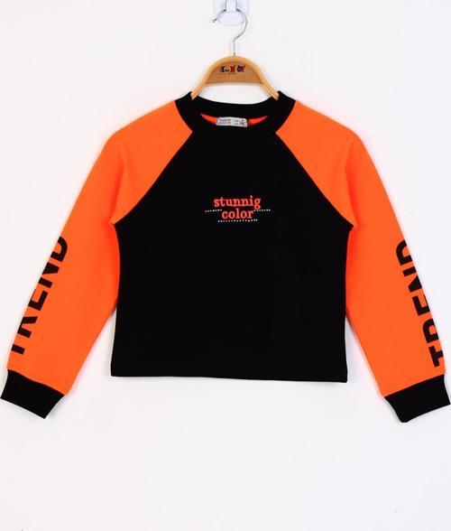 Toontoy Kız Çocuk Stunnig Collar Baskılı Sweatshirt
