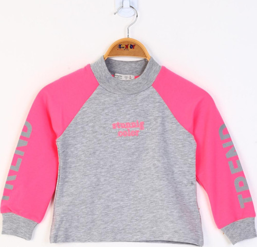 Toontoy Kız Çocuk Stunnig Collar Baskılı Sweatshirt