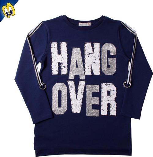 Toontoy Kız Çocuk Sweatshirt Hang Over Baskı Kol Üstü Şerit