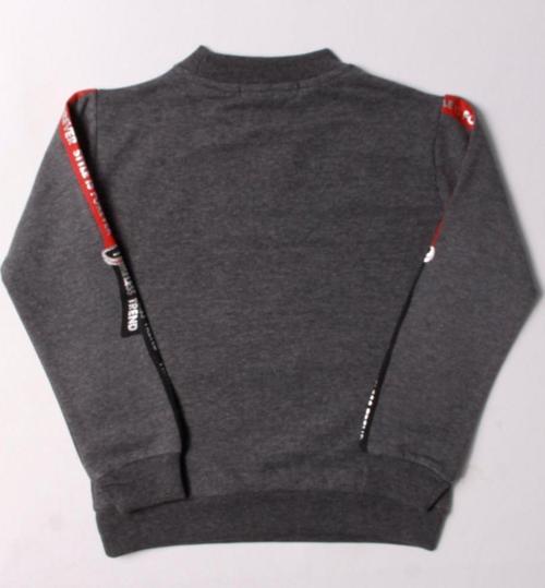 Toontoy Kız Çocuk Sweatshirt Kollari Şeritli Pullu Fashion Nakış