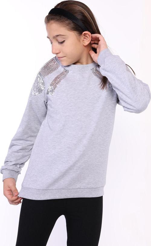 Toontoy Kız Çocuk Pullu Nakışlı Sweatshirt