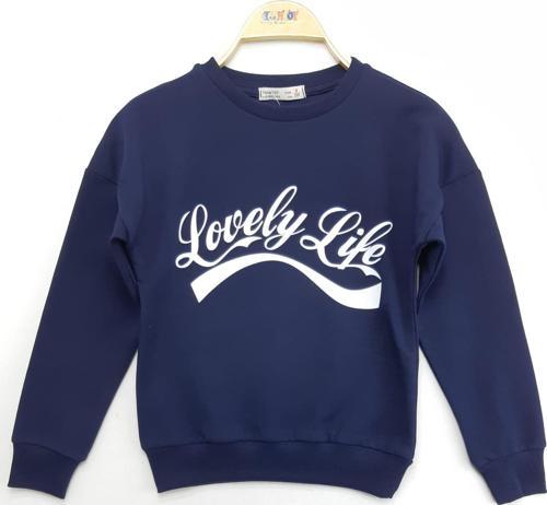 Toontoy Kız Çocuk Sweatshirt Lovely Life Baskı