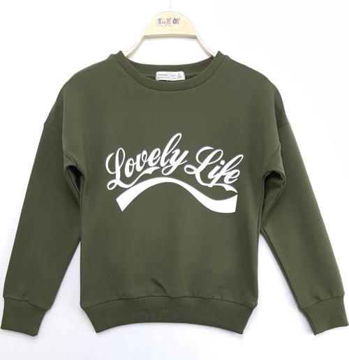 Toontoy Kız Çocuk Sweatshirt Lovely Life Baskı