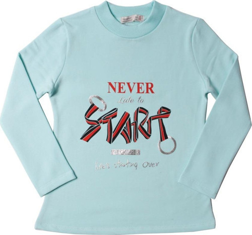 Toontoy Kız Çocuk Sweatshirt Start Varak Baskılı