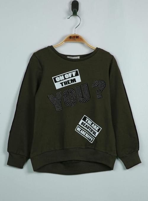 Toontoy Kız Çocuk Sweatshirt You Baskı