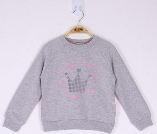 Toontoy Kız Çocuk Taç Baskılı Sweatshirt 