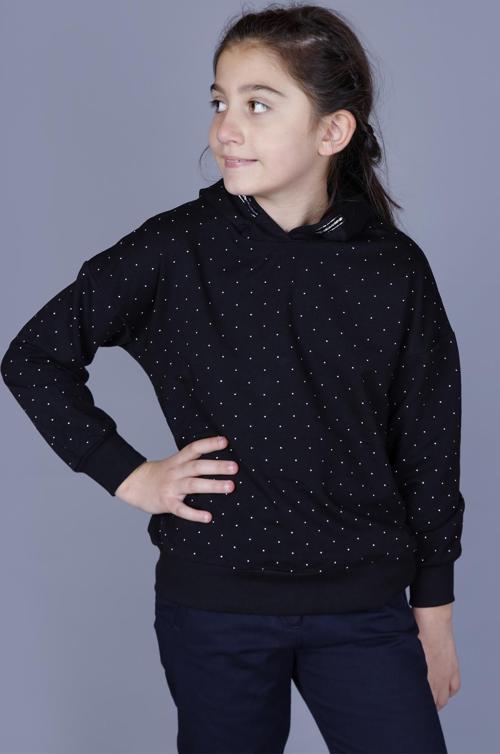 Toontoy Kız Çocuk Taş İşlemeli Sweatshirt 