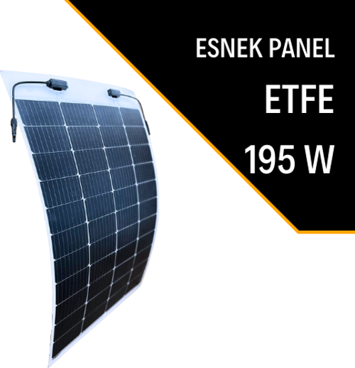 195W 10BB ETFE ESNEK MONOKRİSTAL GÜNEŞ PANELİ