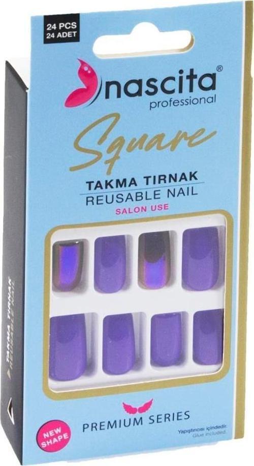 24'lü Square Renkli Takma Tırnak - 163