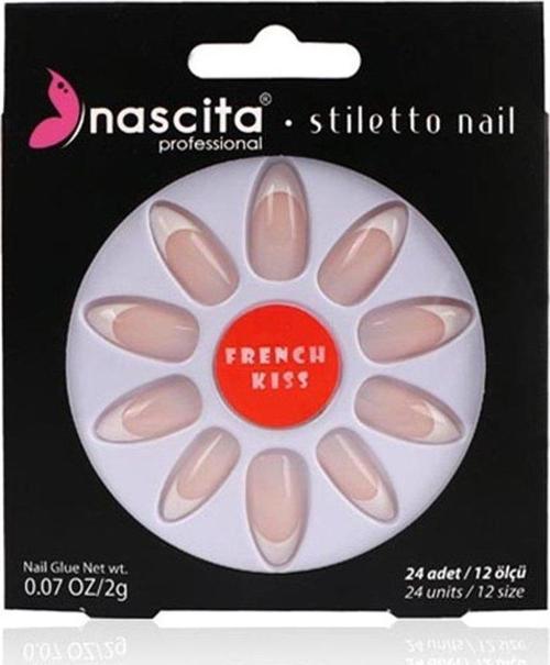 Stiletto Takma Tırnak French Nails - 22