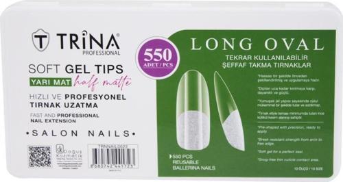 Soft Jel Takma Tırnak - Long Oval  (Yarı Mat) 550' Li - 22