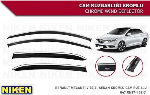 RENAULT MEGANE 4 SEDAN 2016 2017 2018 2019 2020 MODEL KROMLU CAM RÜZGARLIĞI 