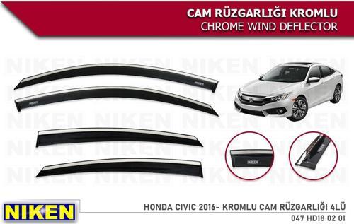 CİVİC 2016 2017 2018 2019 2020 KROMLU CAM RÜZGARLIĞI NİKEN