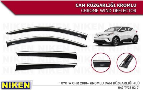 TOYOTA C-HR CHR 2016 2017 2018 2019 2020 MODEL KROMLU CAM RÜZGARLIĞI 