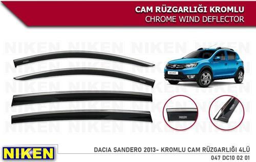 DACİA SANDERO 2013 2014 2015 2016 2017 2018 2019 2020 MODEL KROMLU CAM RÜZGARLIĞI
