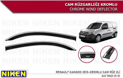KANGOO 2013 2014 2015 2016 2017 2018 2019 KROMLU CAM RÜZGARLIĞI NİKEN 2Lİ