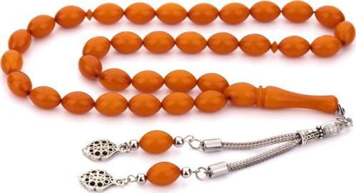 Gündelik Kullanıma Uygun Kahve Renk Toz Kehribar Tesbih