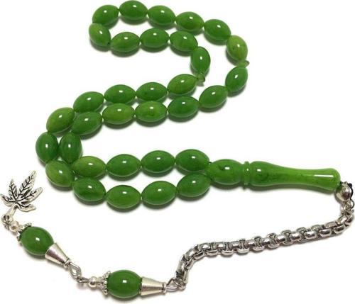 Yeşil Toz Kehribar Tesbih