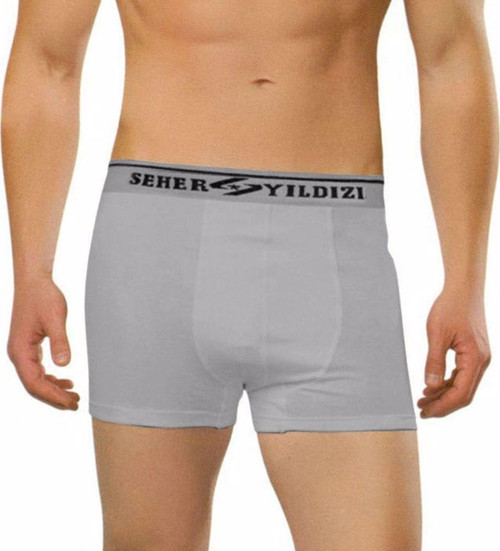 12 Adet Seher 060 Likralı Erkek Boxer Şort Paçalı Külot