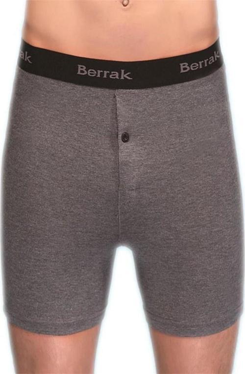 1059 Likralı Düğmeli Erkek Boxer 3'Lü