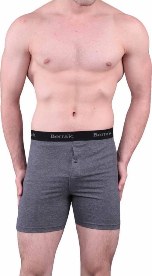 1059 Likralı Düğmeli Erkek Boxer 6 Adet