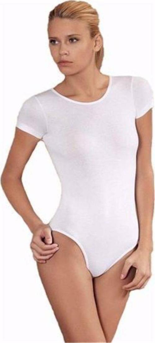 Kadın Kısa Kollu Bisiklet Yaka Çıtçıtlı Badi-6182